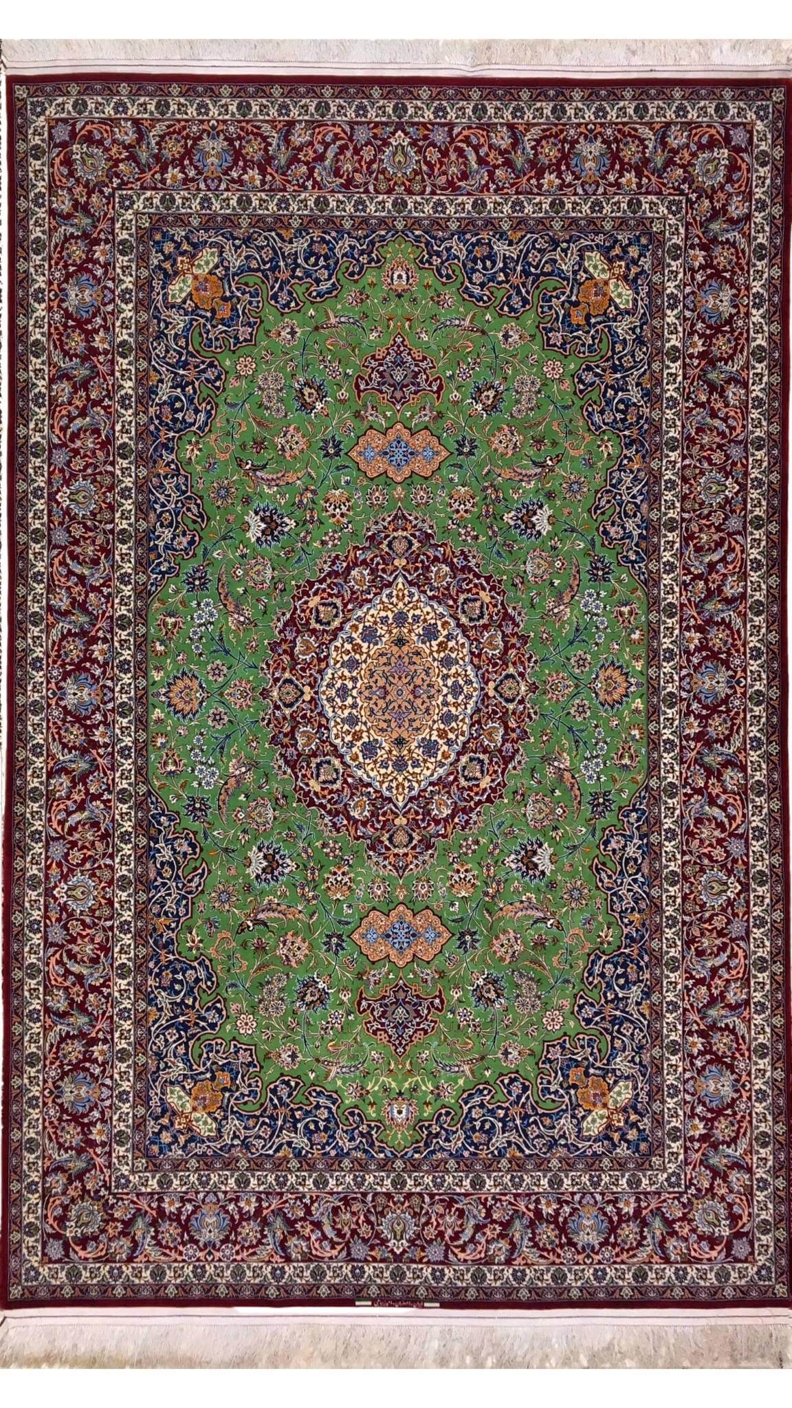 "Vibrant color scheme on oriental weaver rug crafted by Ahmad Zojaji"